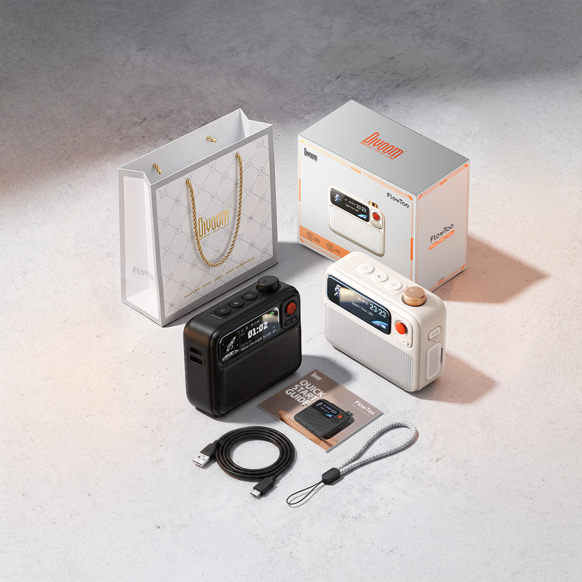 Divoom-FlowToo-Enceinte-Bruits Blancs-Bluetooth-Reveil-Packaging