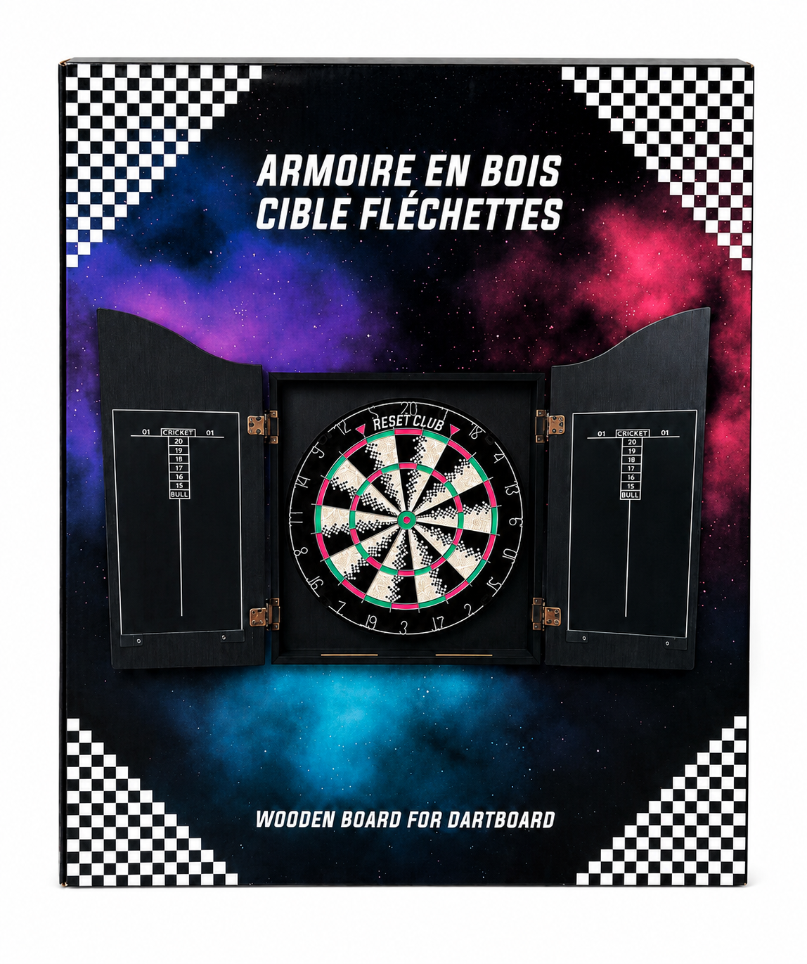Jeu de Fléchettes — Cible Sisal Design Damier