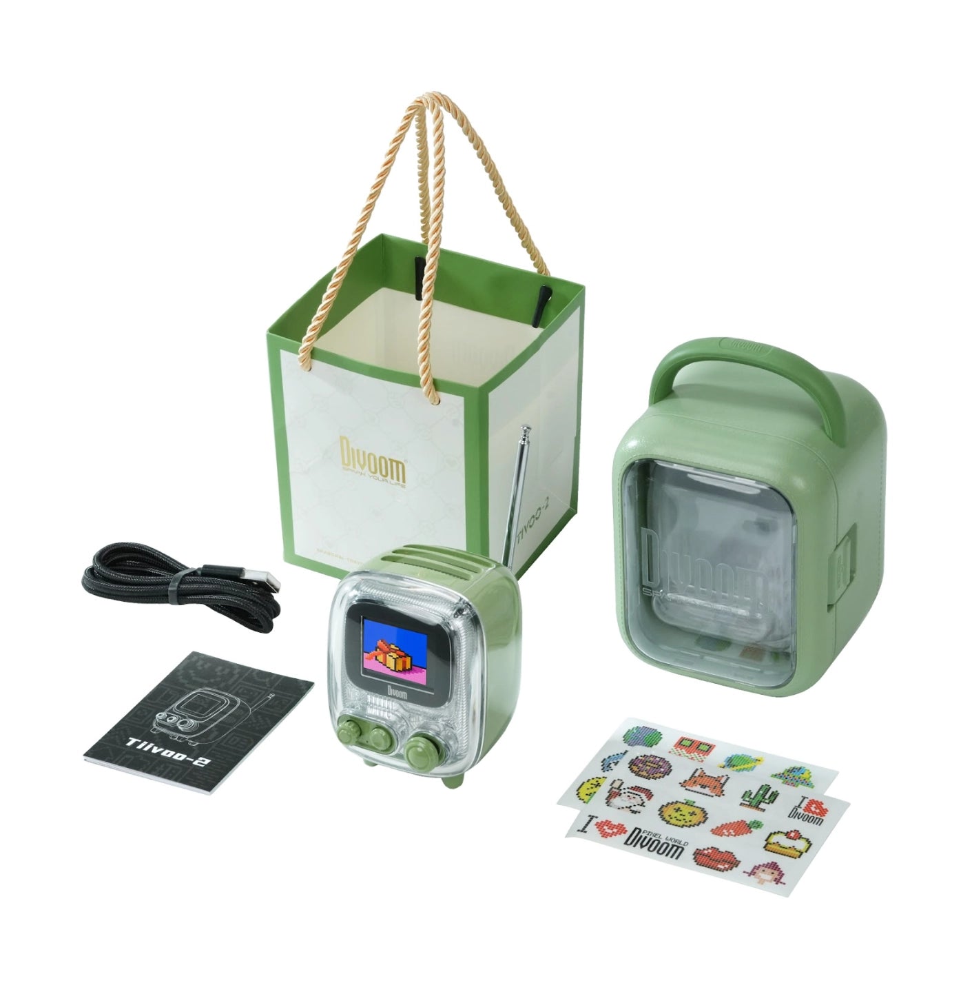 Divoom Tiivoo-2 Vert — L'Enceinte Radio