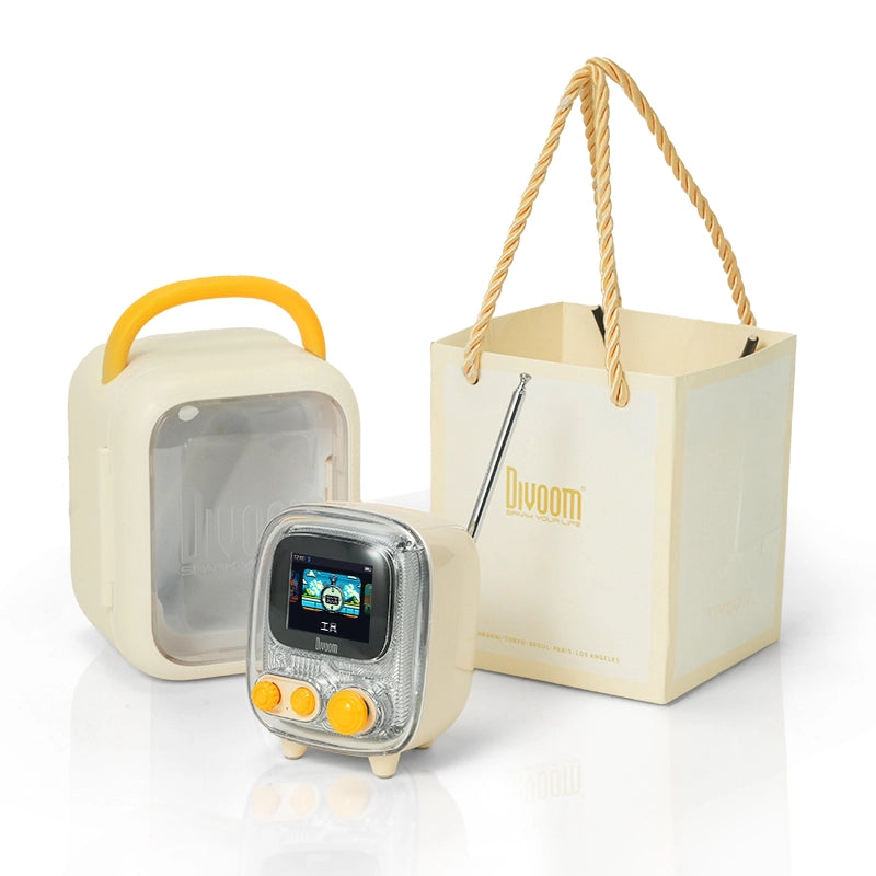 Divoom Tiivoo-2 Crème — L'Enceinte Radio